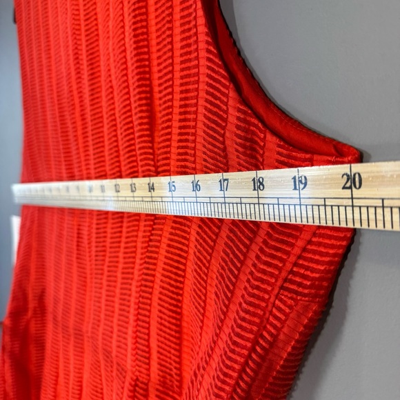 Donna Morgan “Hot Pepper” Textured Fit & Flare Dress Belted Size 16 NWT - Picture 7 of 13